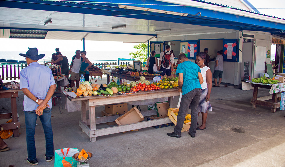 Marknad i Sainte-Luce, Martinique