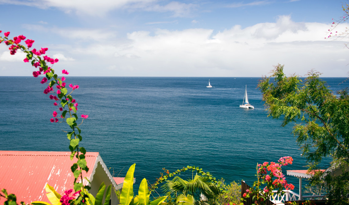 Havsutsikt från vår villa, Ti Kaye Resort & Spa, Saint Lucia