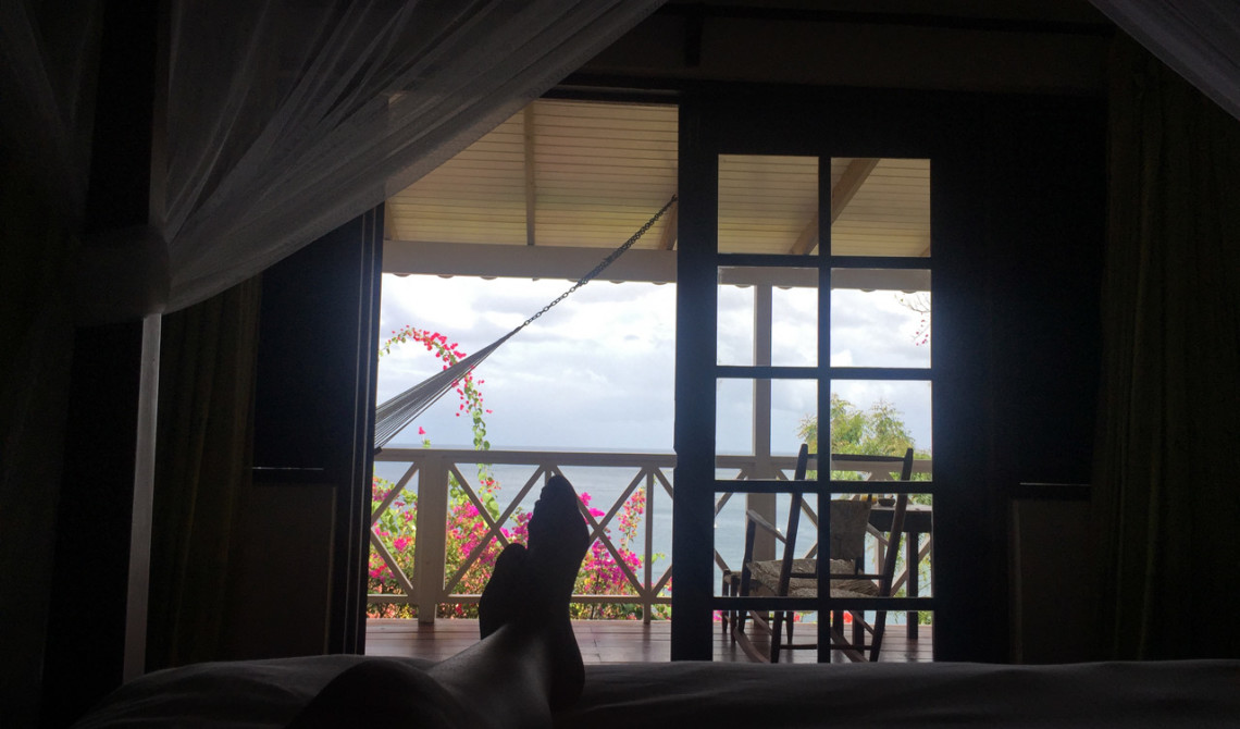 Vy från sängen, Ti Kaye Resort & Spa, Saint Lucia