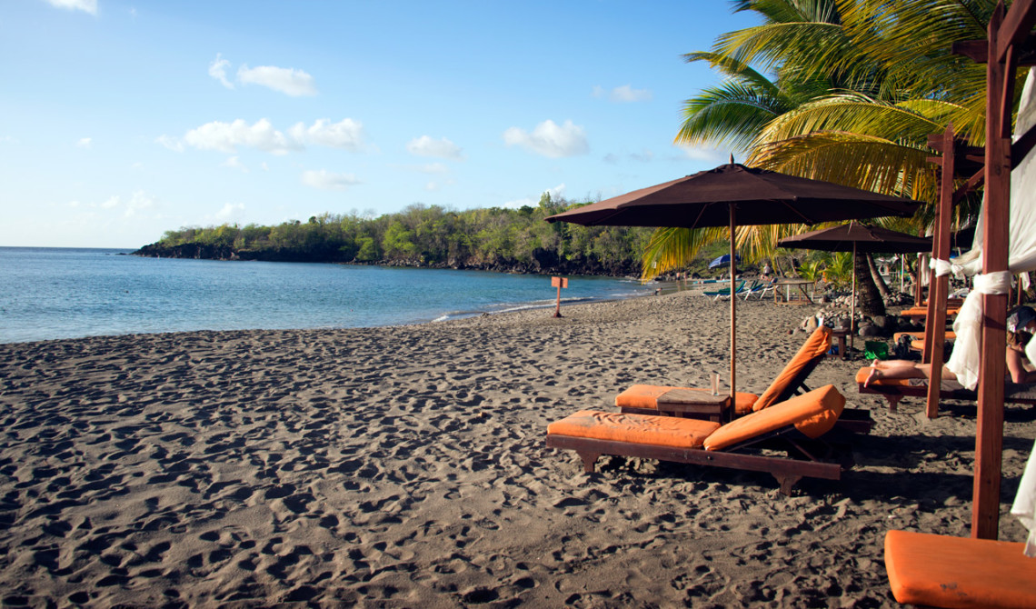 Skön eftermiddag på stranden till Ti Kaye Resort & Spa, Saint Lucia