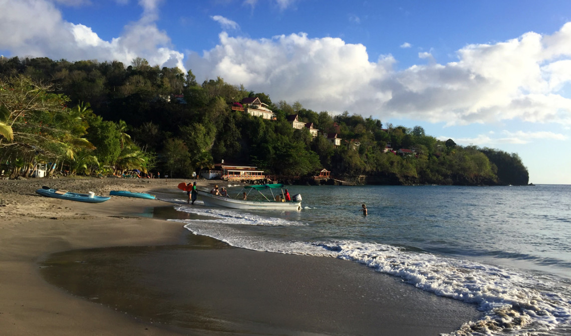 Sen eftermiddag på stranden till Ti Kaye Resort & Spa, Saint Lucia
