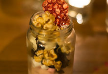 Fantastisk dessert med bland annat popcorn på Cleaver East By Oliver Dunne