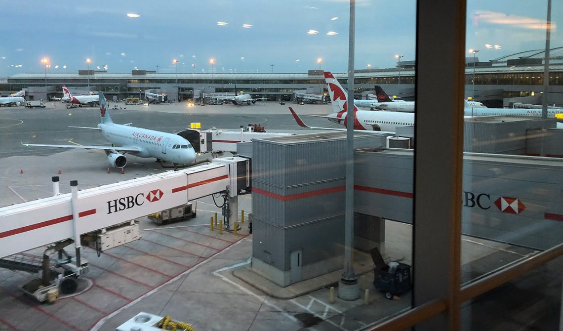 Tidig morgon på Pearson Airport, Toronto Kanada
